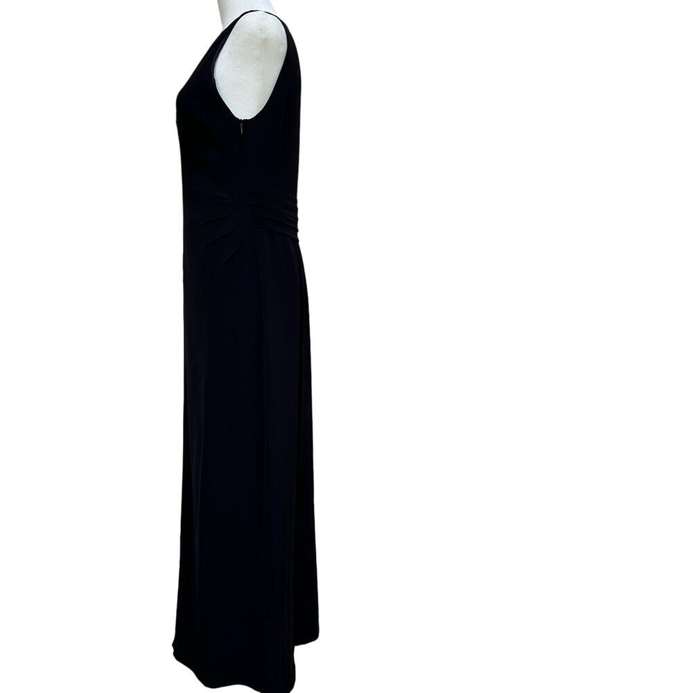 Giorgio Armani Le Collezioni Black Silk Maxi Dress Made in Italy Size 4 - Picture 3 of 7